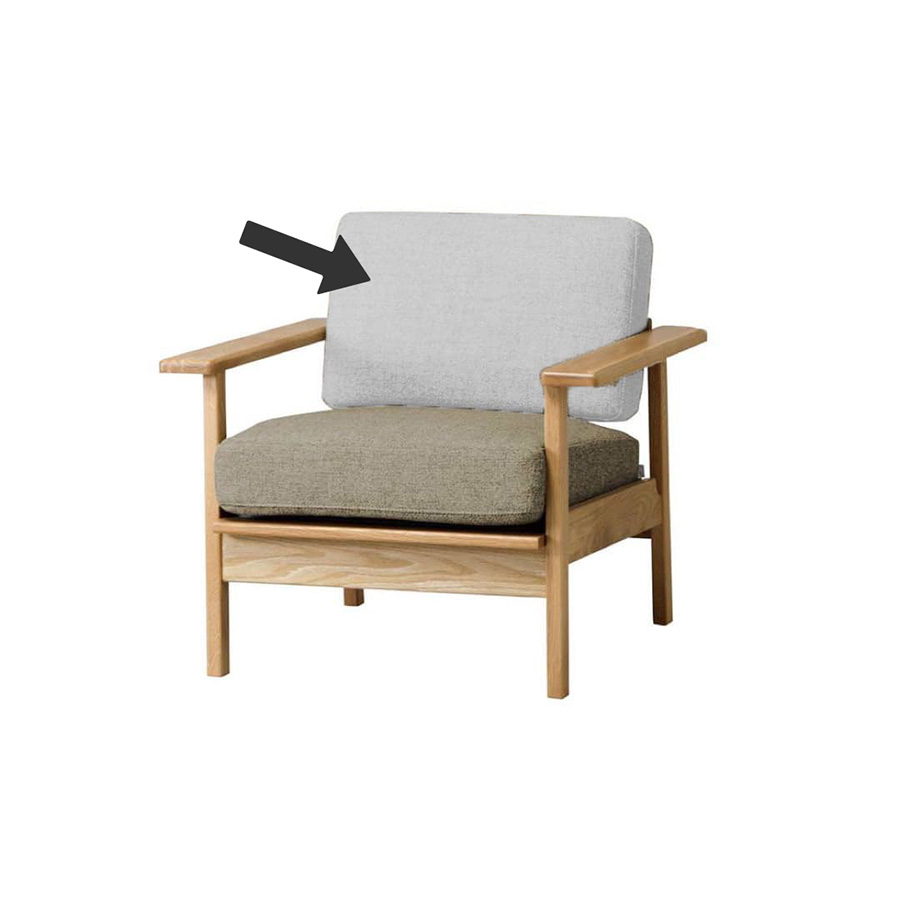 【SIEVE】 パート ソファ 1人掛け 専用 替え背クッション中材