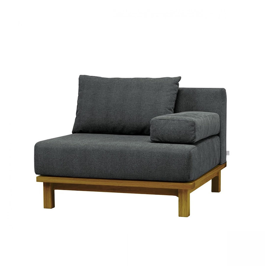 【SIEVE】 レクト ユニットソファ １人掛け ブラウンフレーム