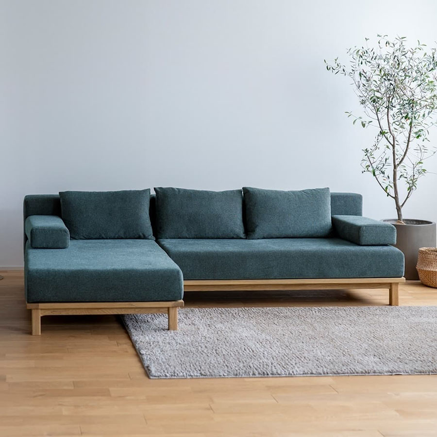 【SIEVE】 レクト ユニットソファ 3人掛け カウチソファ