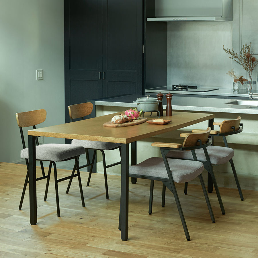 【ADRS】 カーラ ダイニングテーブル L 5点セット 4人掛け