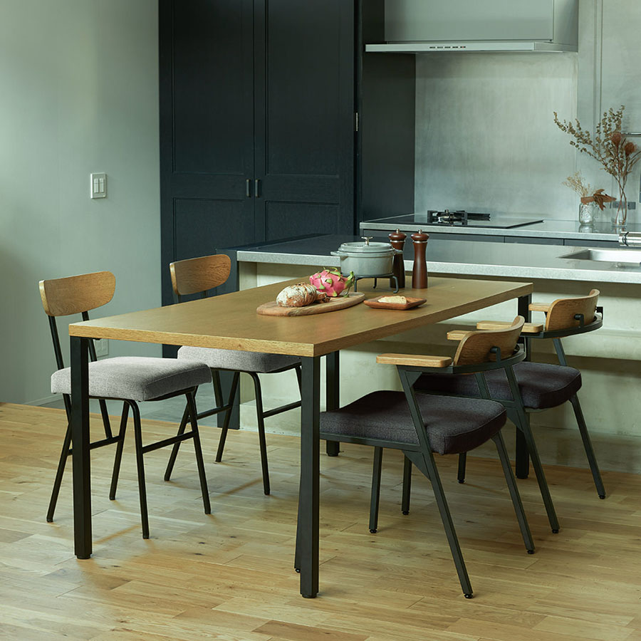 【ADRS】 カーラ ダイニングテーブル L 5点セット 4人掛け