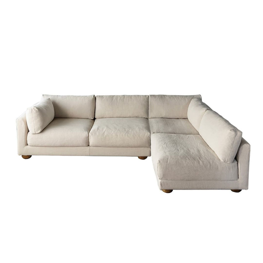 【ADRS】 フルー ユニットソファ 3人掛け カウチソファ 右肘