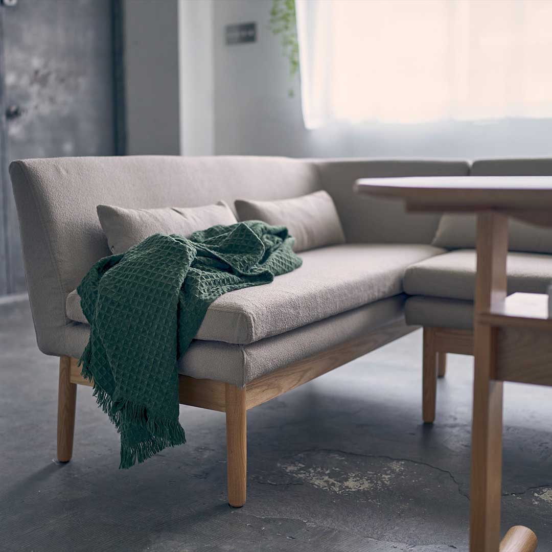 【SIEVE】ラウンドリビングダイニングソファ 左肘