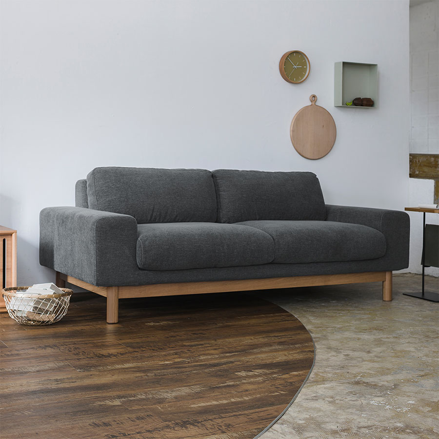 【SIEVE】 バージュ ソファ 2人掛け ブラック  【箱潰れ品】