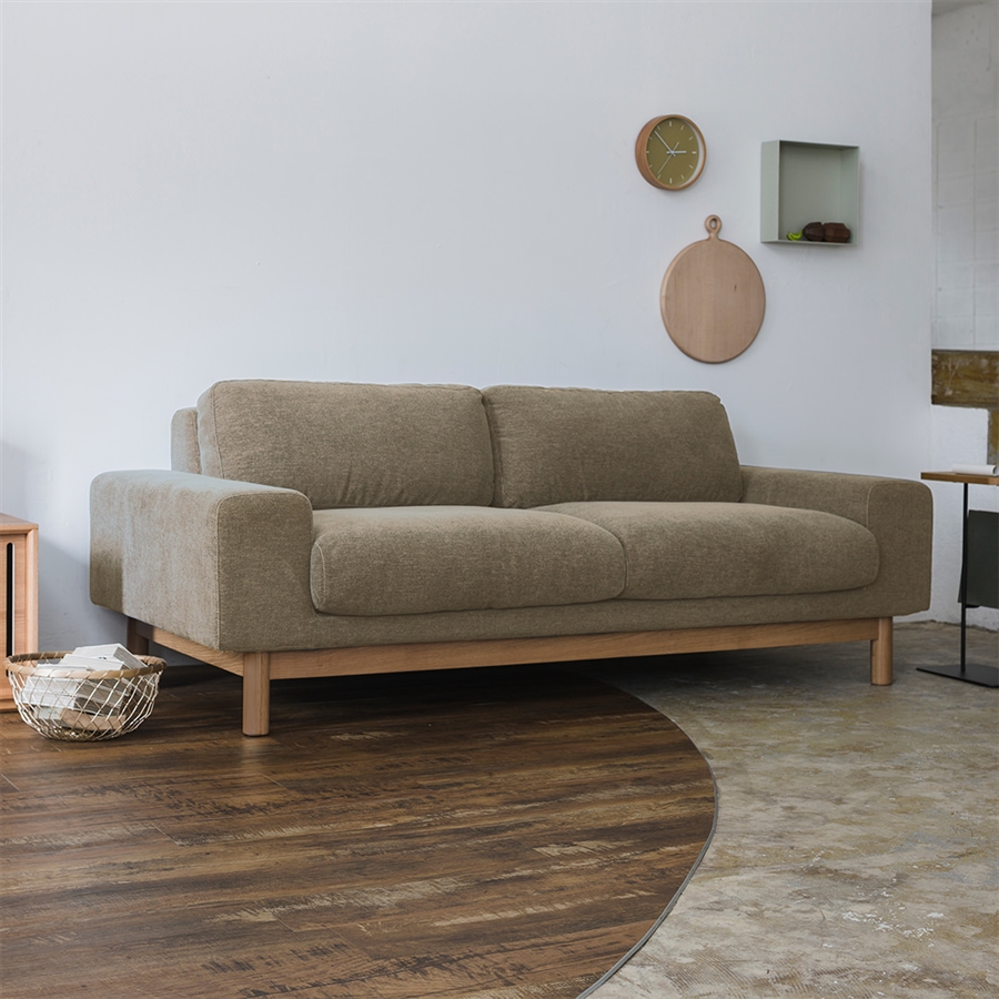 【SIEVE】 バージュ ソファ 2人掛け ダークベージュ【箱潰れ品】