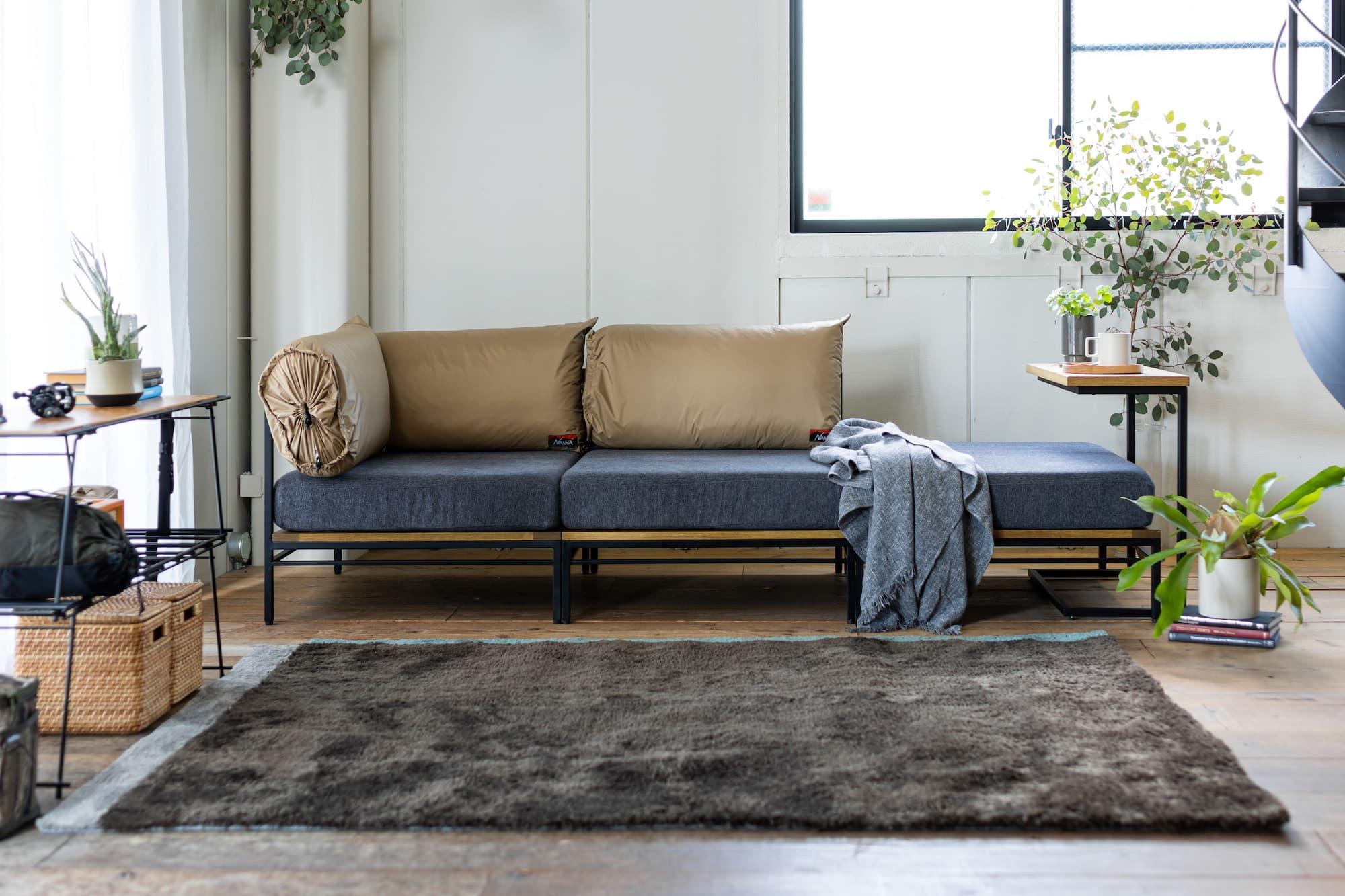 配置の応用力がとても高く生活スタイルに合わせられるADRS×NANGAのソファ カーラ ソファ コーナー ブラック