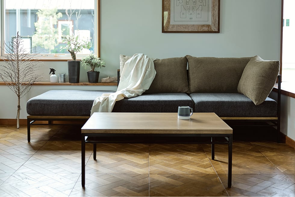 手すりをイメージしたスタイリッシュなソファ。ADRSのソファ カーラ ソファ コーナー ベージュ