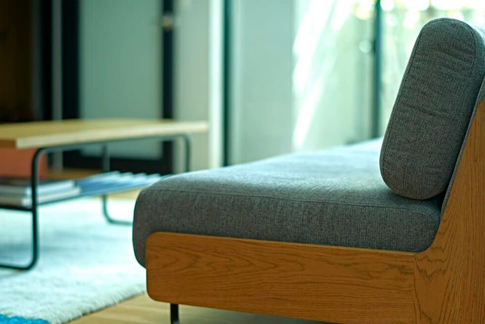 見る方向に印象が変わる ADRS コニー ソファ 2.5人掛け サンドベージュ