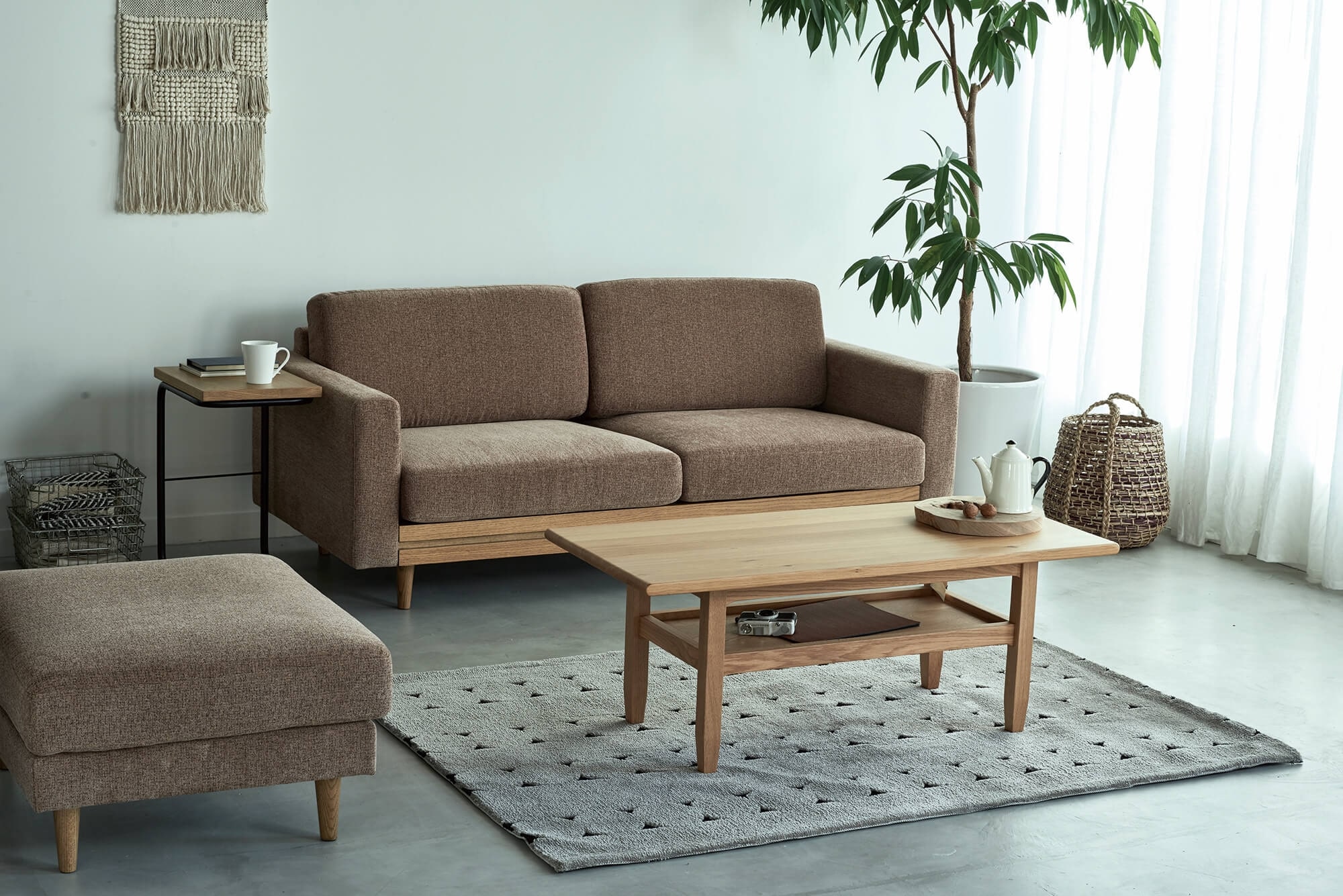 ティナソファ専用 ADRS ティナ ソファ オットマン ダークグレー