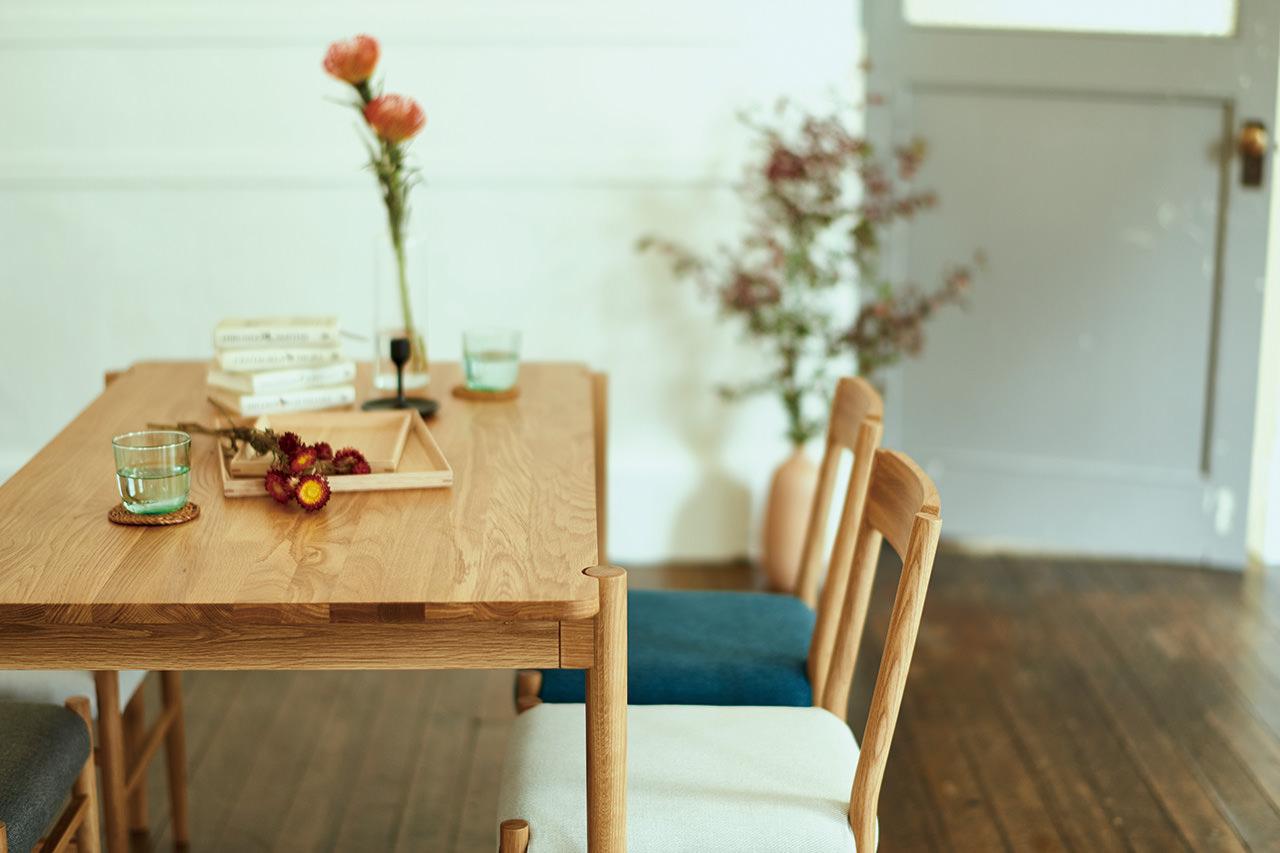 大勢でもゆとりあるサイズ SIEVE デント ダイニングテーブル Mサイズ