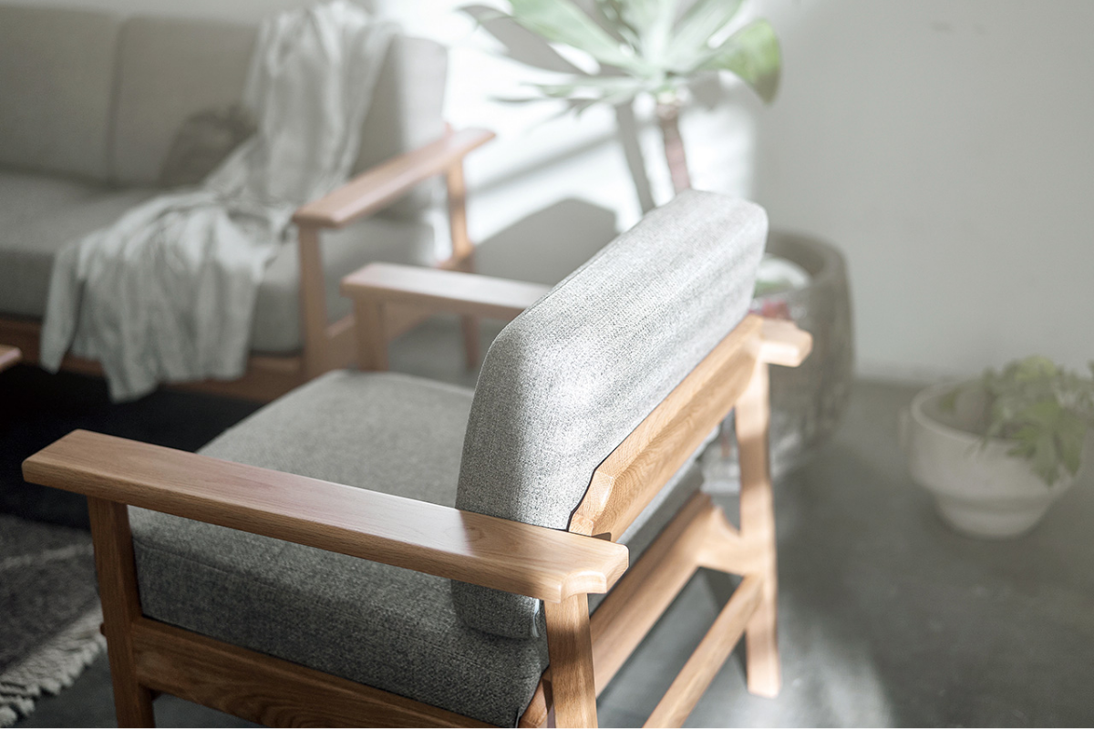 存在感あるフレームデザイン SIEVE パート ソファ 1人掛け ブラック