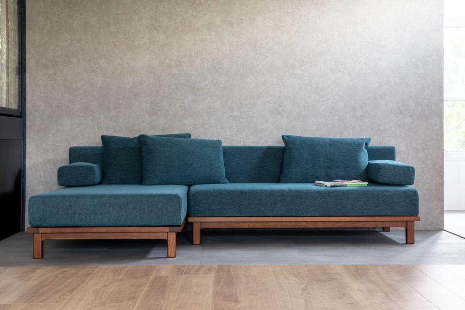 ワイドタイプとロングタイプの組み合わせ例 SIEVE レクトユニット ソファ ロング/ブラウン/グレー