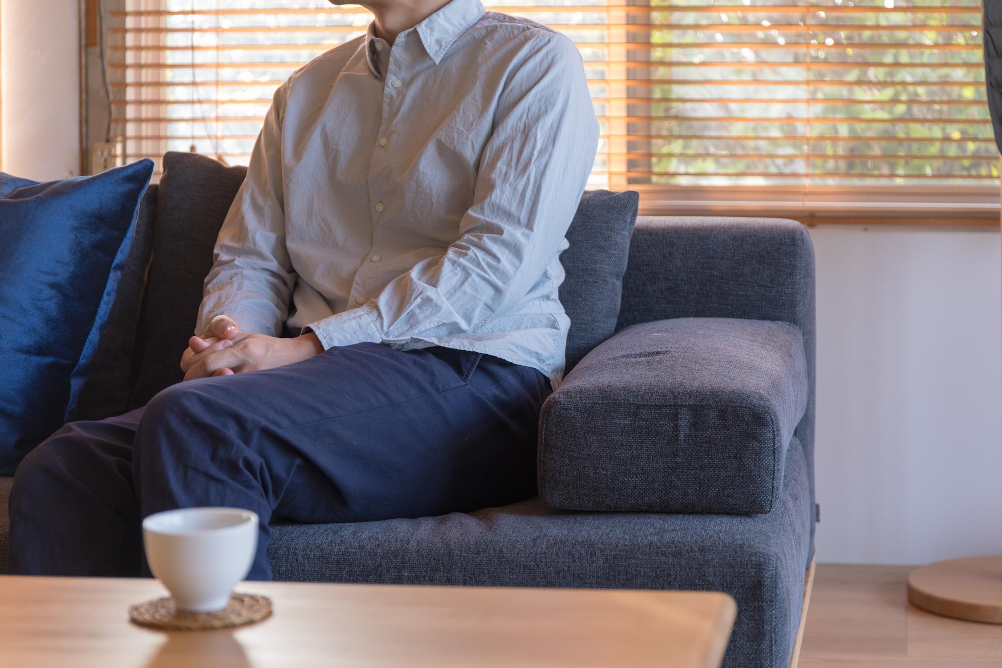 自由に肘掛けを移動できる SIEVE レクトユニット ソファ ロング/ブラウン/グレー