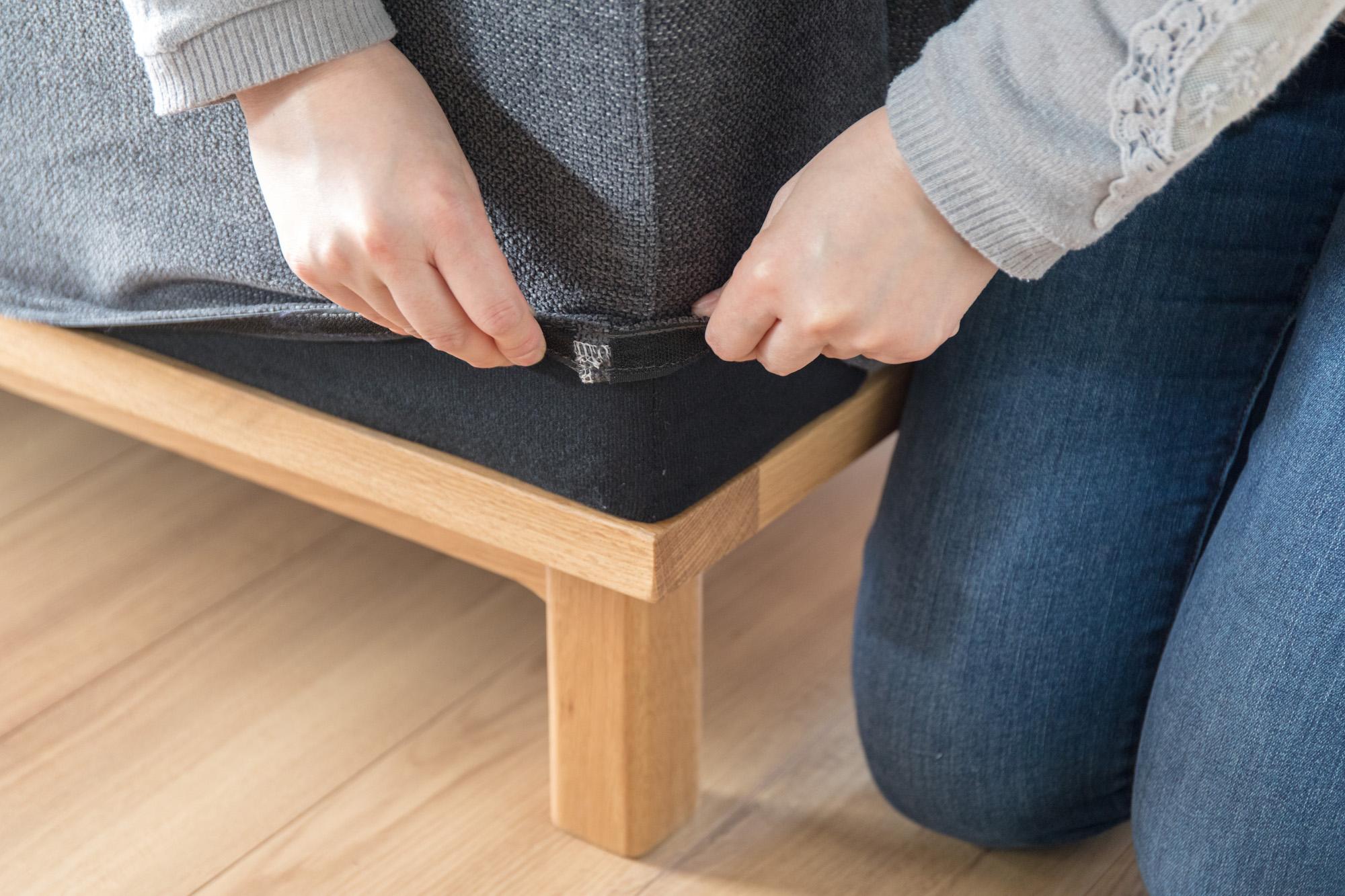 いつまでも清潔さが保てるカバーリングソファ SIEVE レクトユニット ソファ ロング/ブラウン/ライトブラウン 