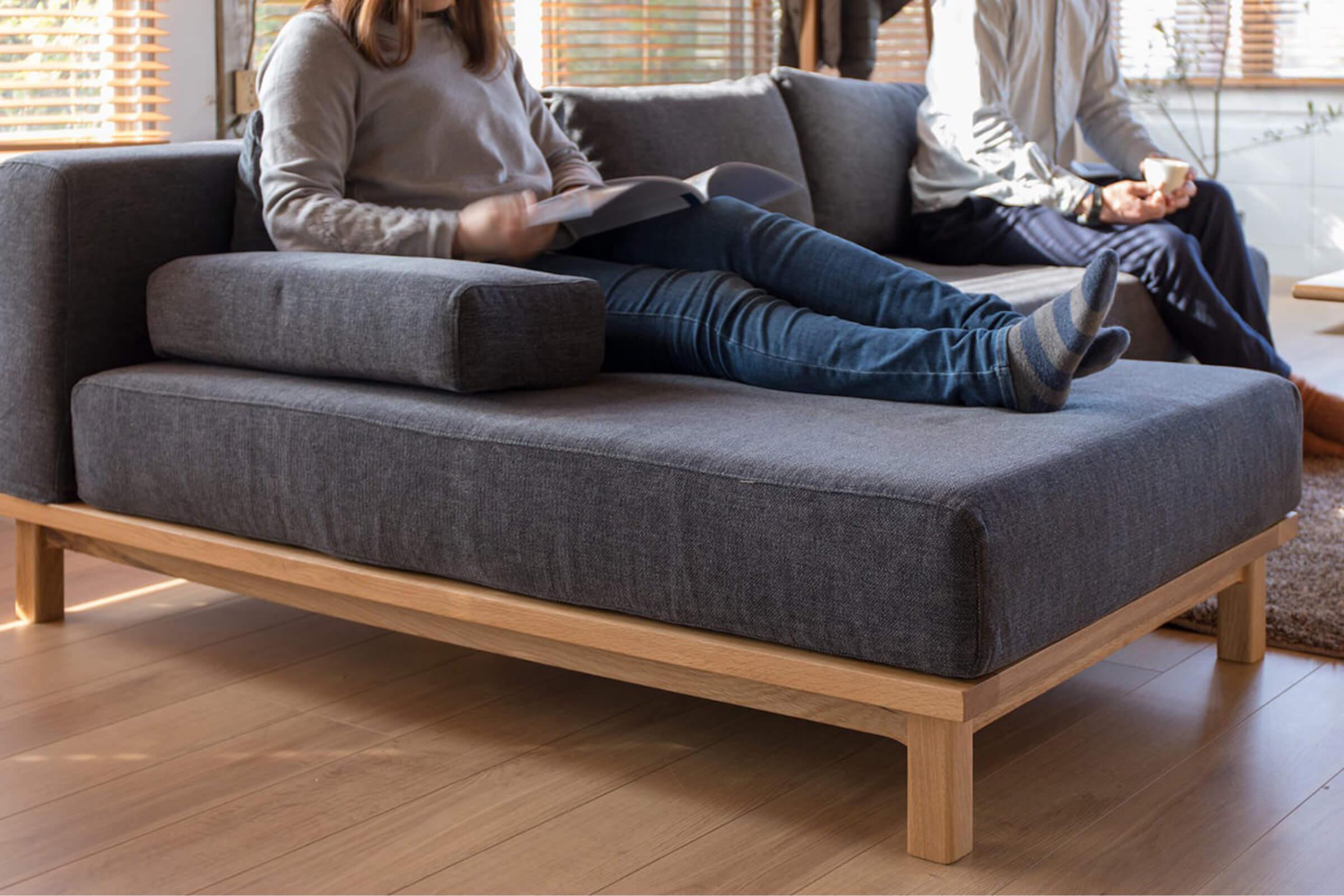 単体でも組み合わせても使える SIEVE レクトユニットソファ 1人掛け グレー