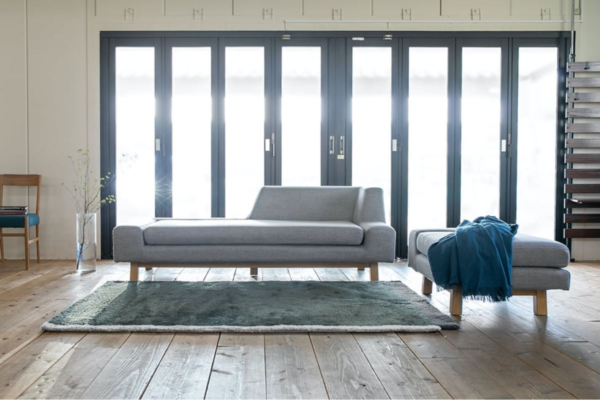 部屋の中心に置きたい シフトソファ オットマン ベージュ