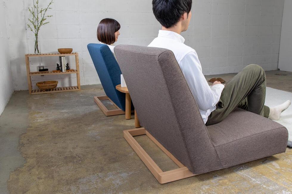 背もたれの高さはしっかり SIEVE フォームローソファ 1人掛け グレー