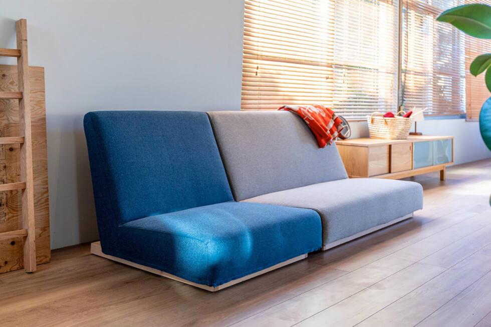 組み合わせで並べることも SIEVE フォームローソファ 1人掛け グレー