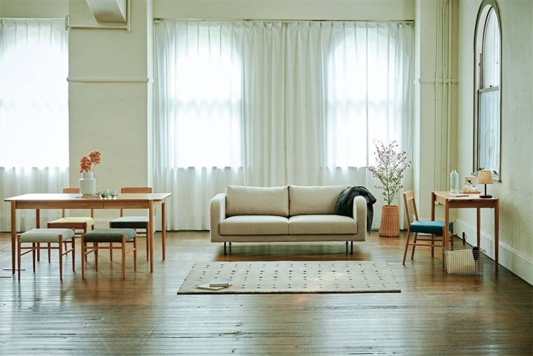 絶妙なバランス感が特徴 SIEVE モンス ソファ 2人掛け ダークグレー