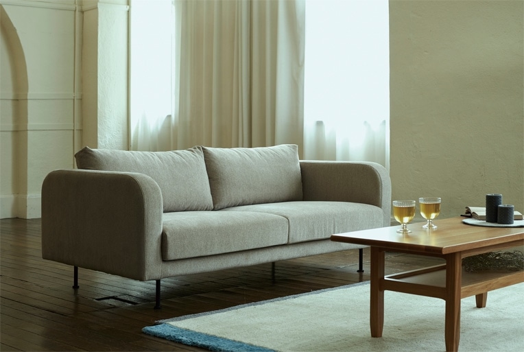 モールドウレタンを採用 SIEVE モンス ソファ 2人掛け グレー