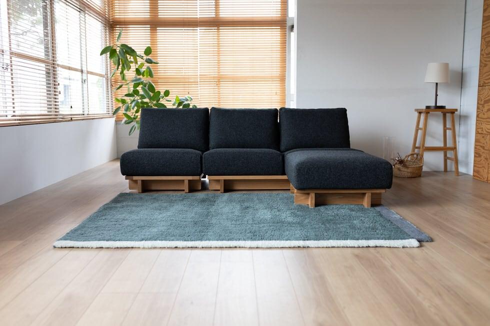 組み合わせて様々なレイアウトが可能 SIEVE クロッシングソファ 1人掛け ベージュ