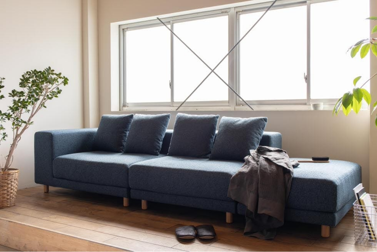 安定感のある佇まい SIEVE スナグユニットソファ 左肘 ベージュ