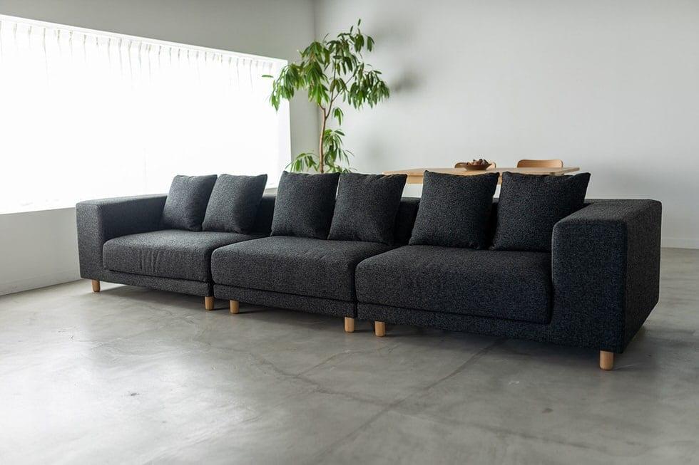 組み合わせで自由に配置 SIEVE スナグユニットソファ 左肘 ブルー