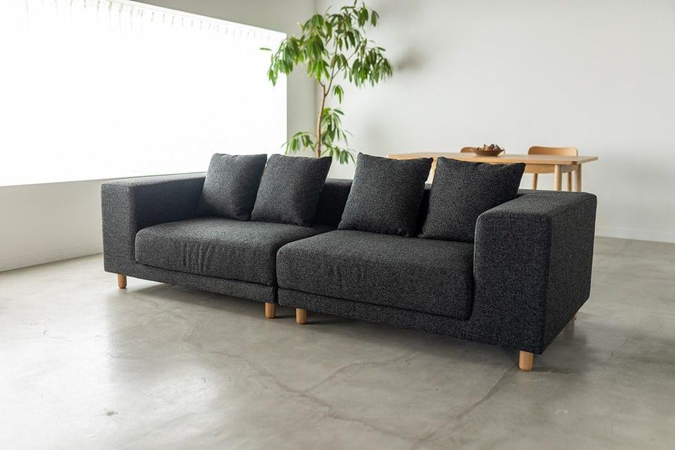 組み合わせで自由に配置 SIEVE スナグユニットソファ 1人掛け ブラック