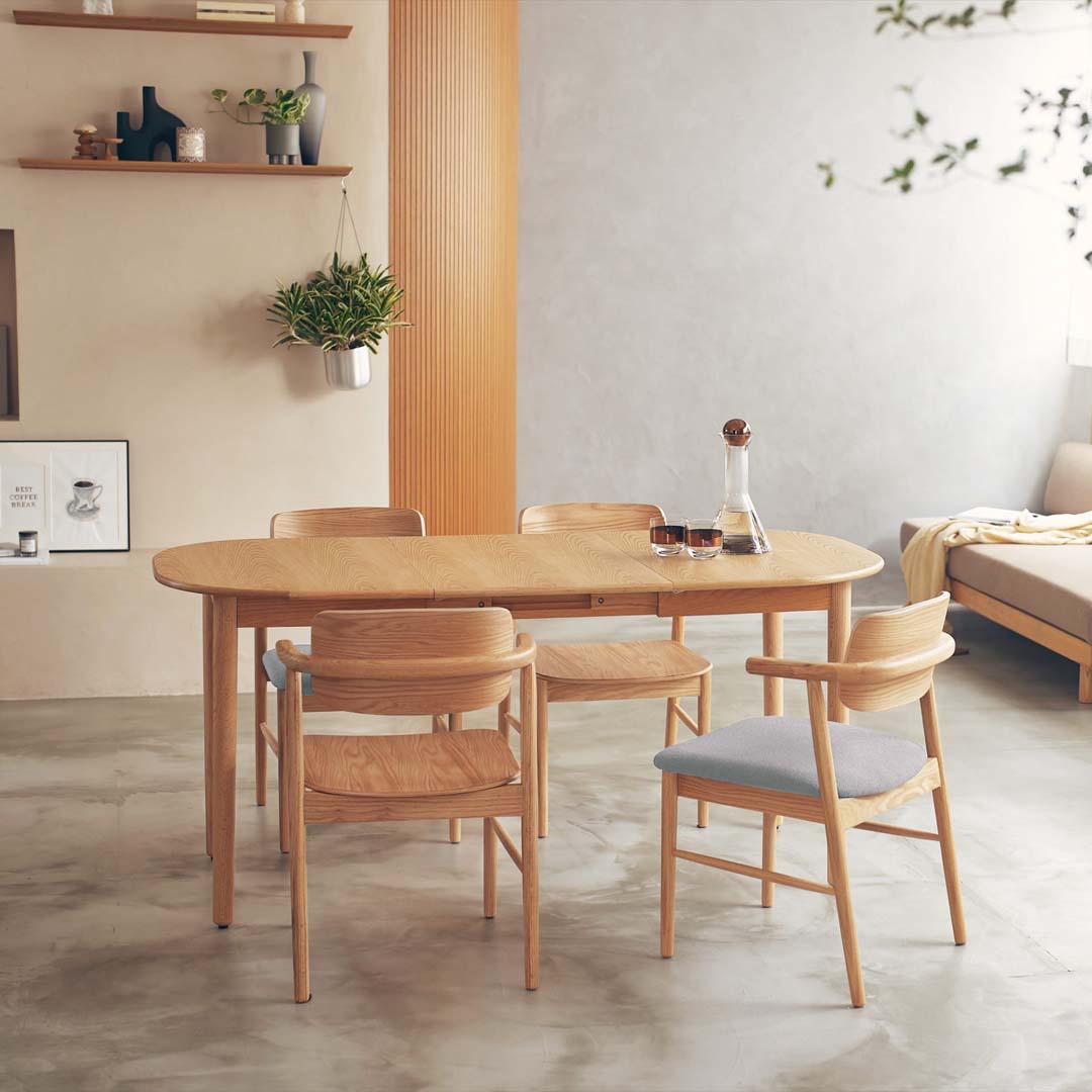 nook dining chair half arm