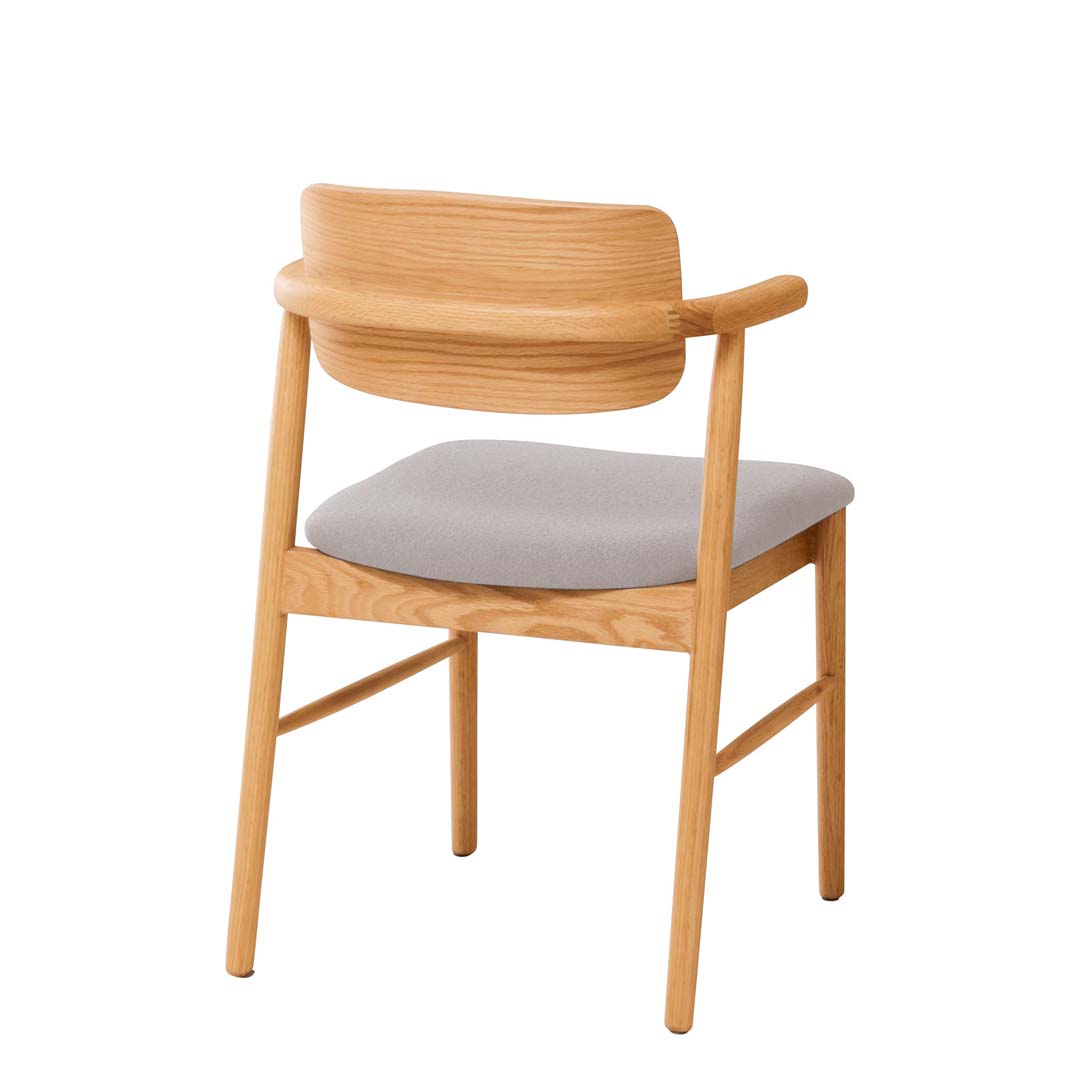 nook dining chair half arm